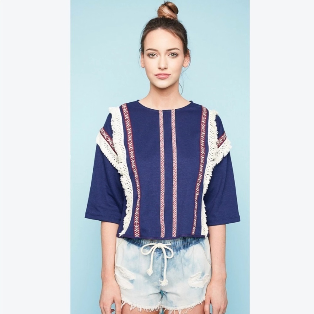 Sale Bohemian French Terry Top